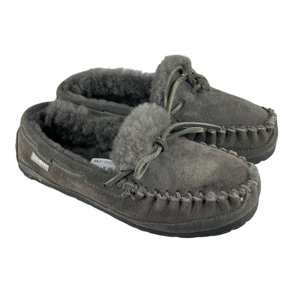 L.L. Bean Shoes - Men's LL Bean Wicked Good Shearling Slippers Boot Mocs Gray Size 7